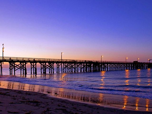 Goleta beach pier.  Credit: Tony Mastres
